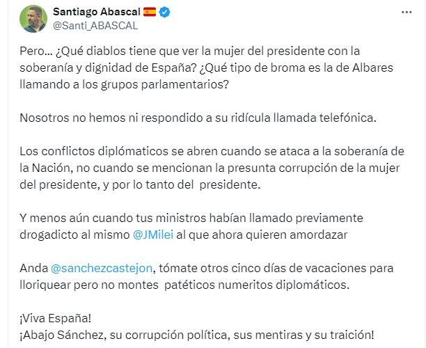 Santiago Abascal-Javier Milei