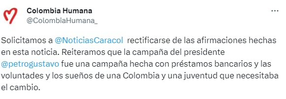 Colombia Humana se pronunció ante los escándalos de los dineros ilícitos que al parecer entraron en la campaña de Petro