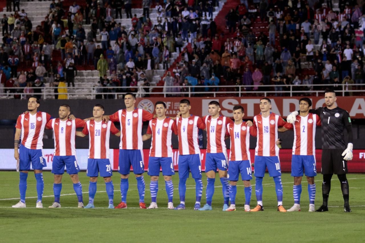 O onze titular do Paraguai que partiu contra o Equador. | Foto: 'Albirroja'