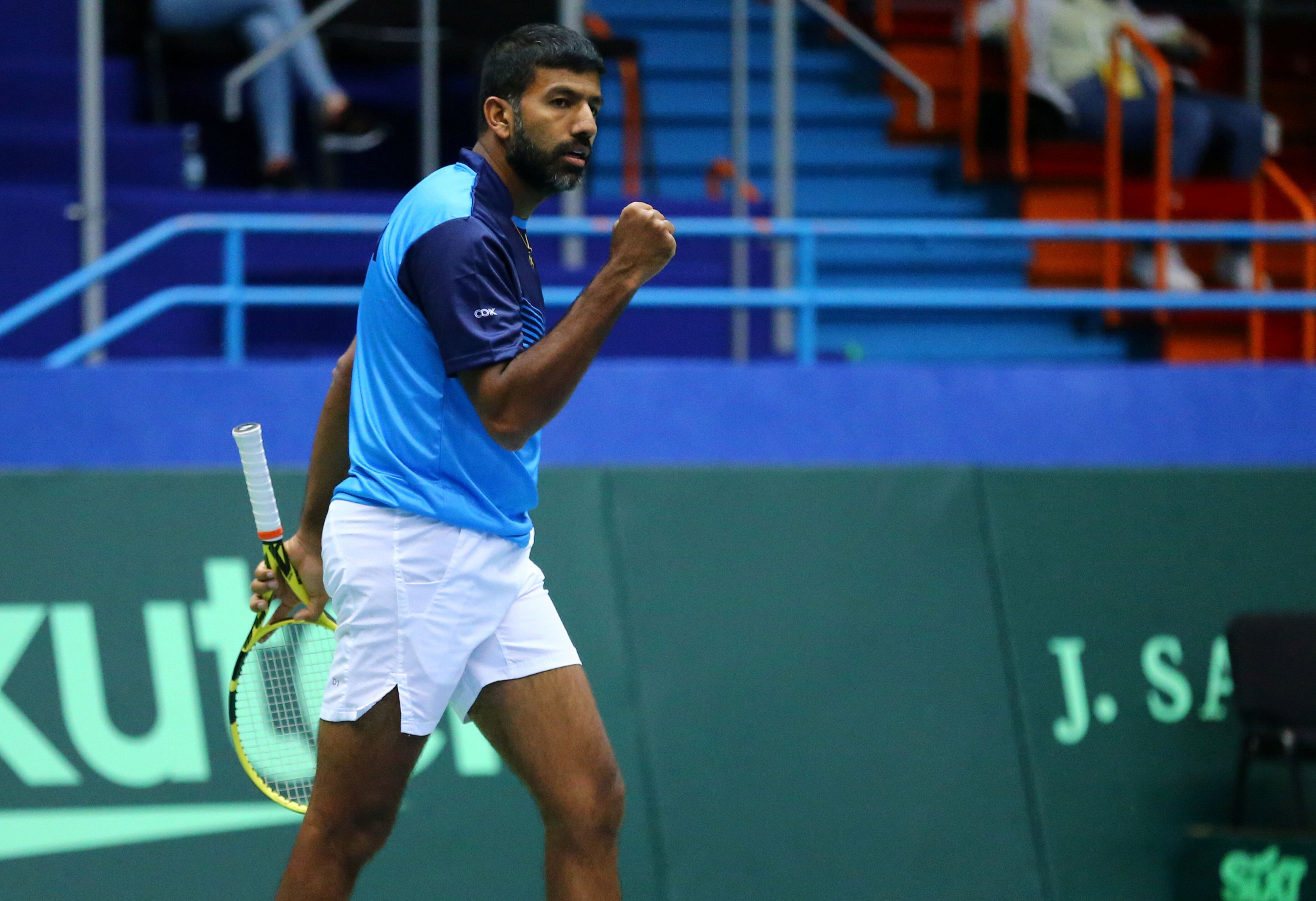 Bopanna en una imagen de archivo en la Copa Davis (REUTERS/Antonio Bronic)