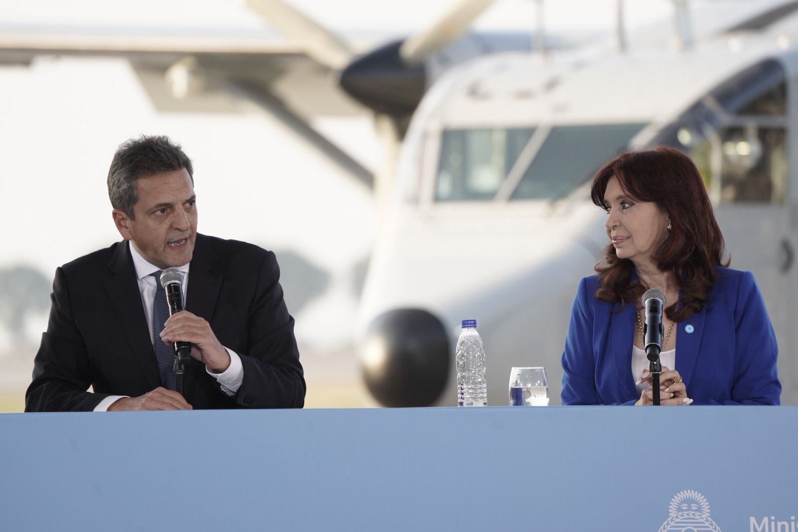 Sergio Massa Cristina Kirchner acto avion vuelo de la muerte