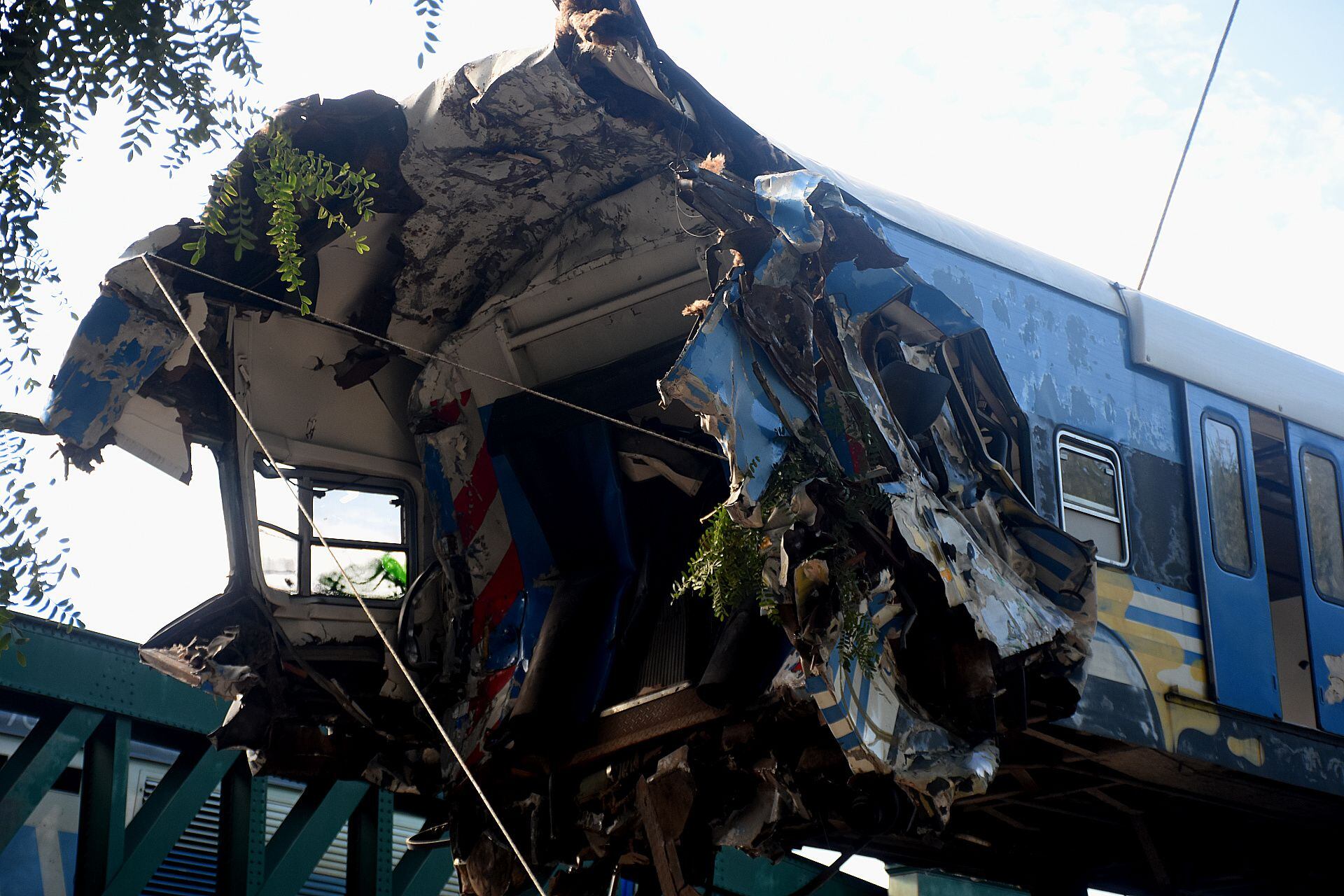 Choque de trenes en Palermo - remoción de vagones