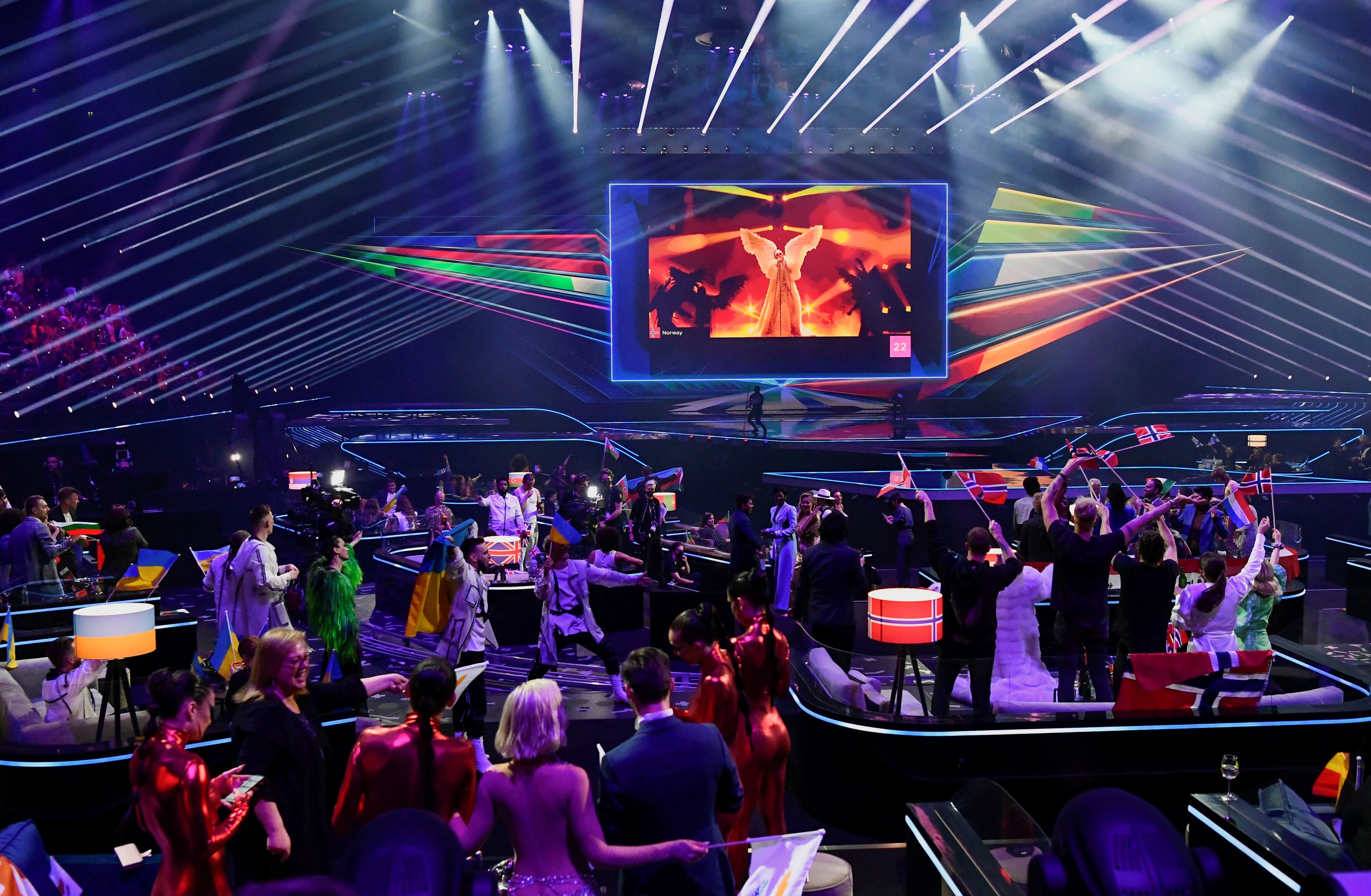 Solo 3.500 personas pudieron asistir al Festival Eurovisión, en Rotterdam. REUTERS/Piroschka van de Wouw