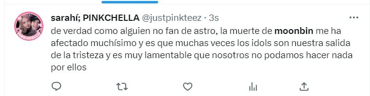 Fans peruanos lamentan la muerte de Moonbin.
