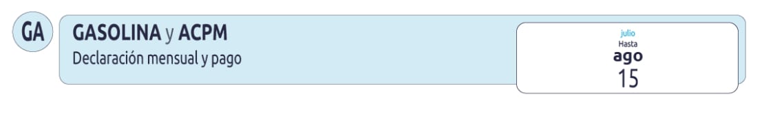 ​Hasta el 15 de agosto, los responsables del impuesto nacional a la gasolina y al ACPM deben presentar y pagar la declaración correspondiente al mes de julio de 2024 - crédito Dian