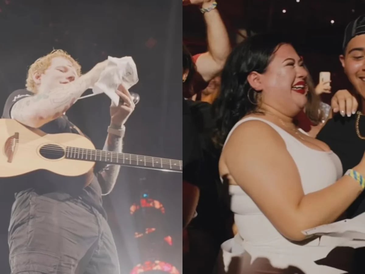 Ed Sheeran interrumpió un concierto para revelar el sexo del bebé de una pareja en el público – infobae