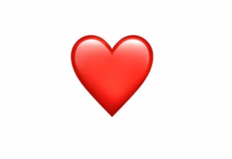 El popular emoji del corazón rojo.