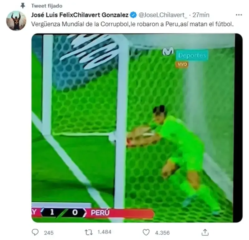 Chilavert sul gol sbagliato contro il Perù