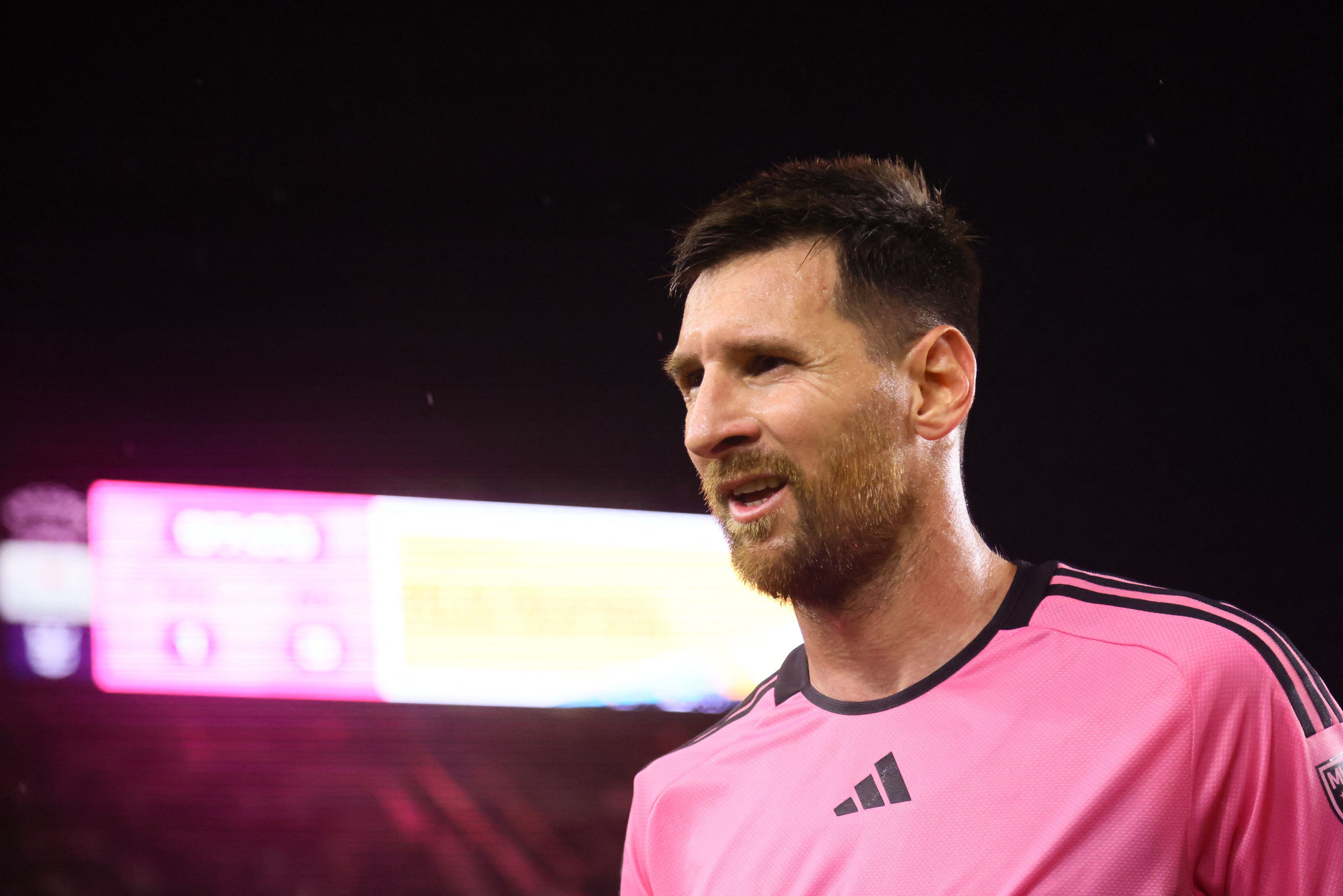 Lionel Messi juega el último partido en el Chase Stadium de Miami antes de unirse a la selección argentina (Foto: Sam Navarro-USA TODAY Sports)