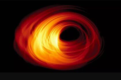 El agujero negro J2157 tendría un radio de Schwarzschild -es decir, el radio de su horizonte de eventos- de alrededor de 670 unidades astronómicas Foto: Event Horizon Telescope (EHT) 