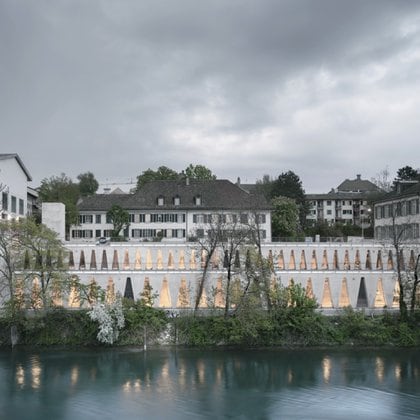 Finalista en la categoría de Edificio Cívico de los Premios Dezeen, Tanzhaus Zürich ha sido diseñado como un nuevo espacio público que dinamiza la zona a lo largo del río Limmat (Simon Menges)