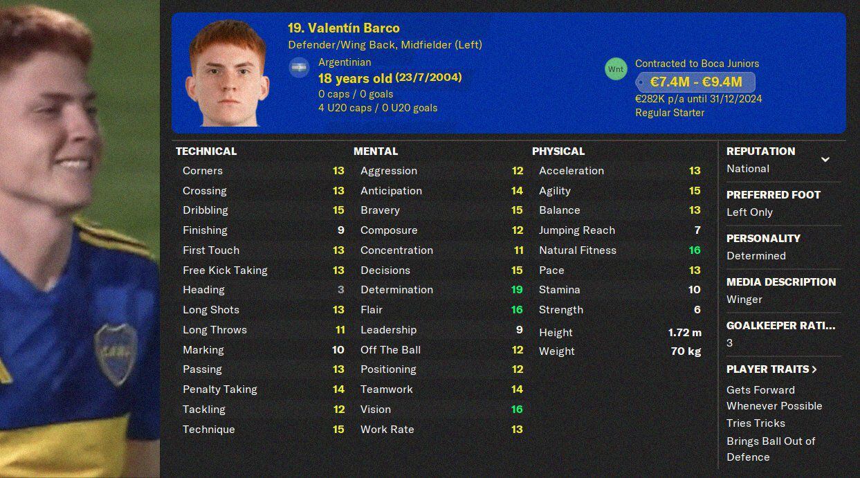 Valentín Barco Football Manager