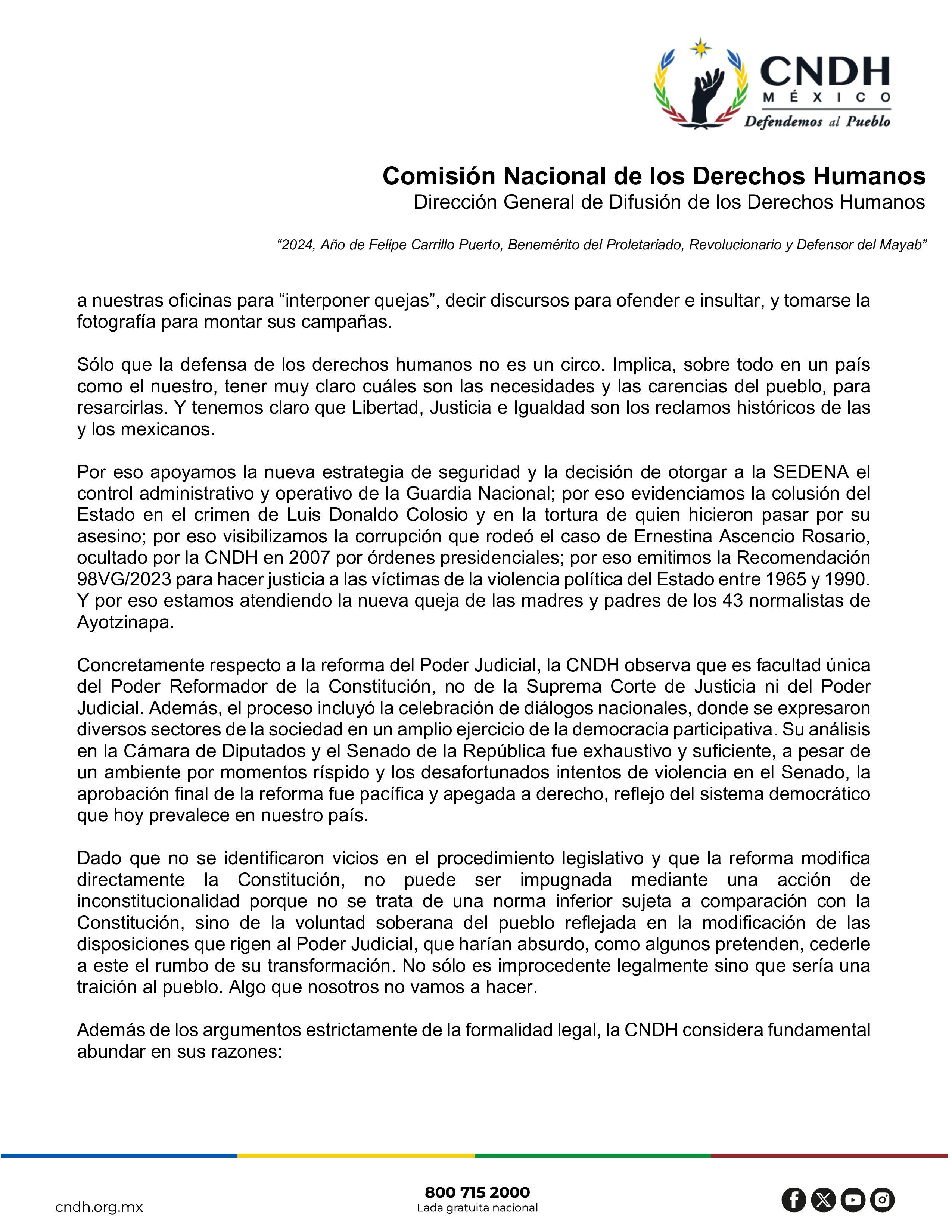 La CNDH impulsa la reforma para que la Guardia Nacional pase a ser controlada por la Sedena