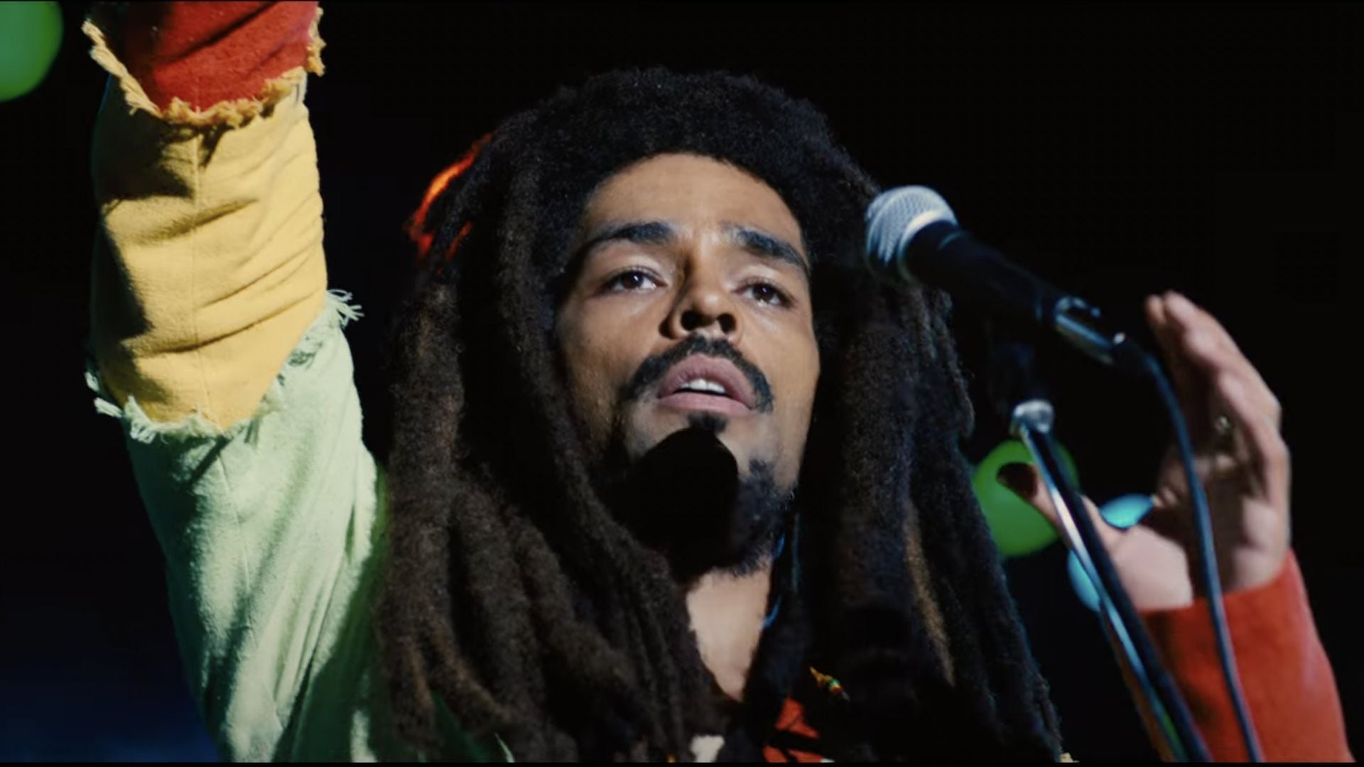 "Bob Marley: One Love" está protagonizada por Kingsley Ben-Adir como el cantante titular. (Paramount Pictures)