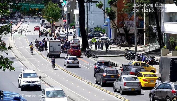 El trafico hacia el sur de la ciudad presenta afectaciones por manifestantes - crédito @BogotaTransito/X