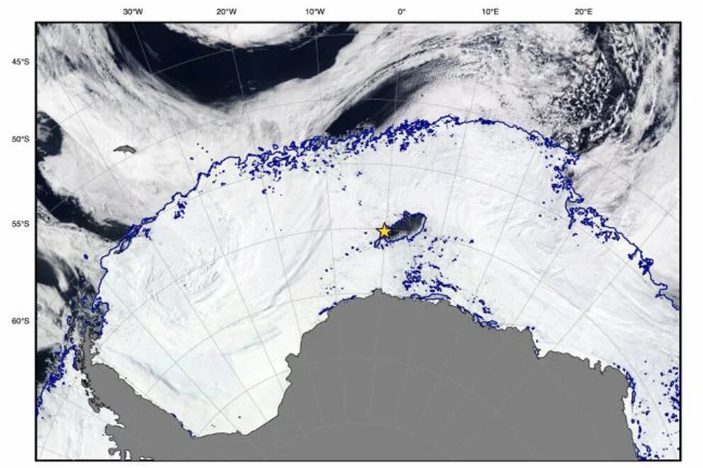 mar de weddell en el mapa mundial