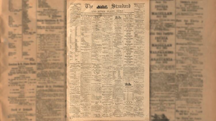 “The Standard and the River Plate News”, desde RODNA se puede acceder a ejemplares de diarios de 1880.