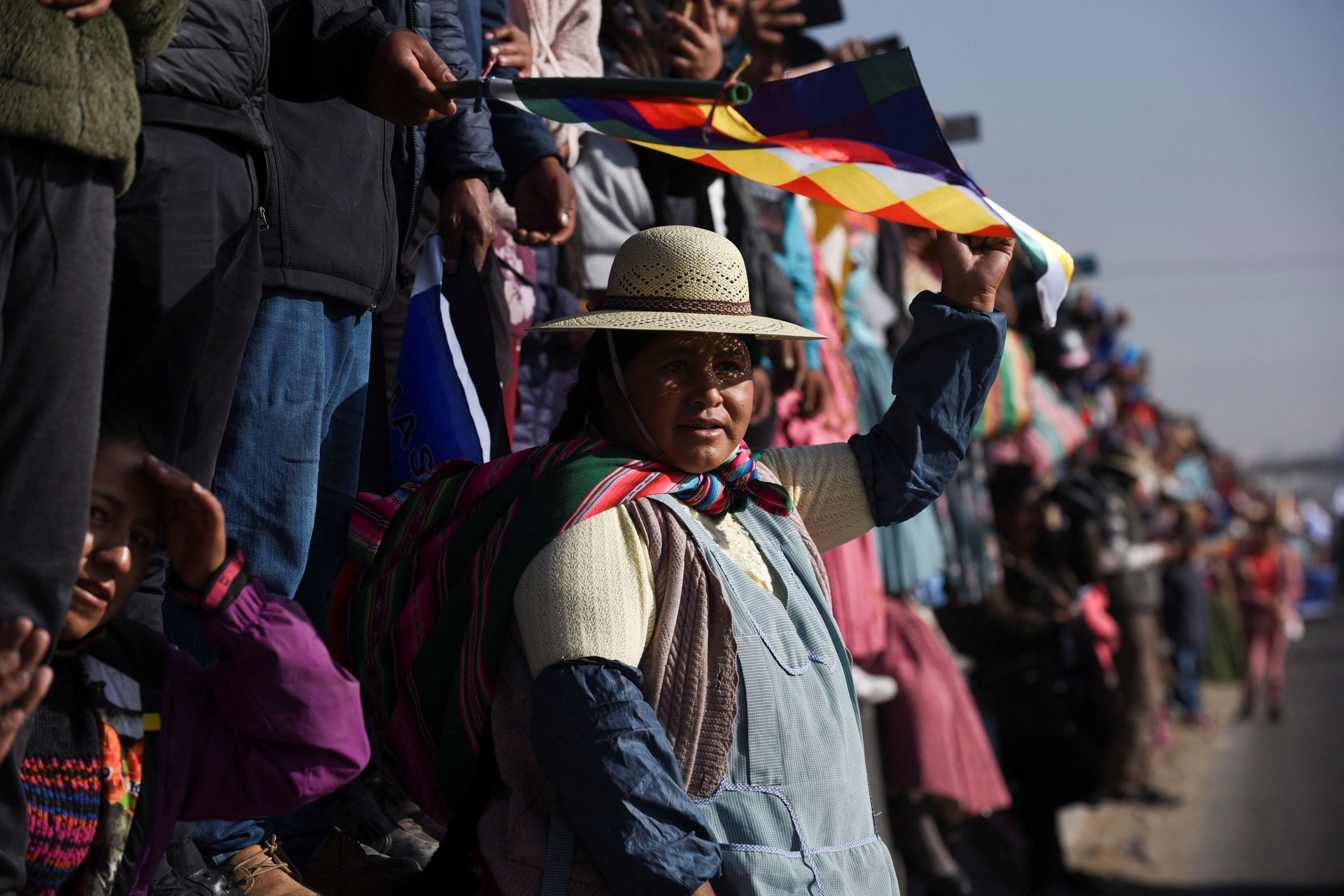 Seguidores de Evo Morales en El Alto el 23 de septiembre de 2024. REUTERS/Claudia Morales