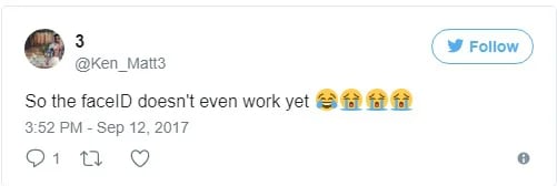 En Twitter los usuarios se burlaron por los dos intentos fallidos para activar el reconocimiento facial