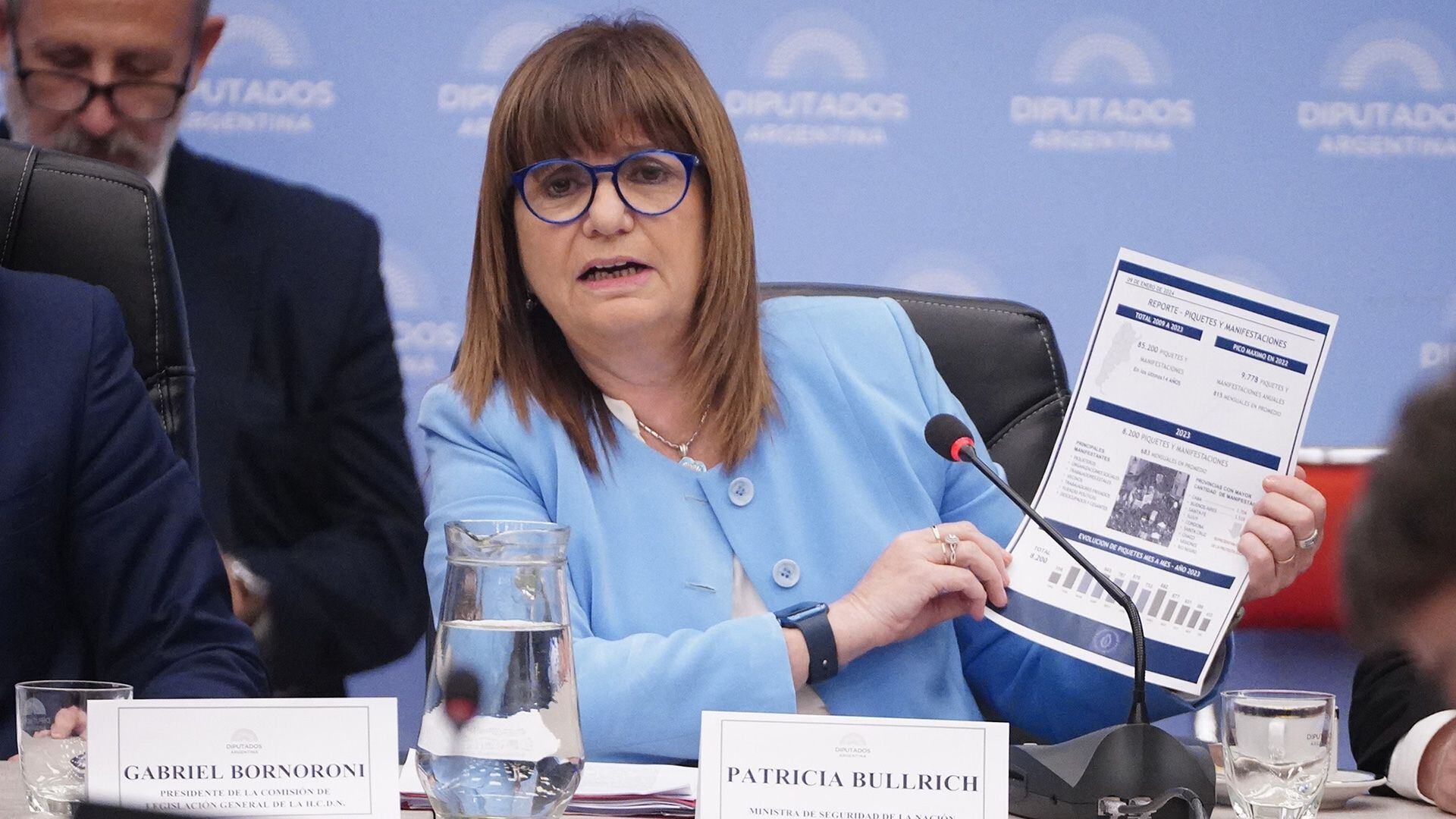 Patricia Bullrich comisión Ley Omnibus congreso