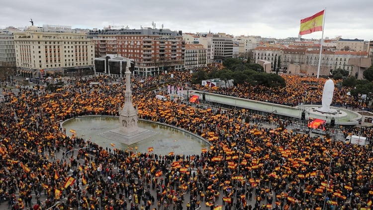 La masiva marcha del nacionalismo el domingo en Madrid (Reuters)