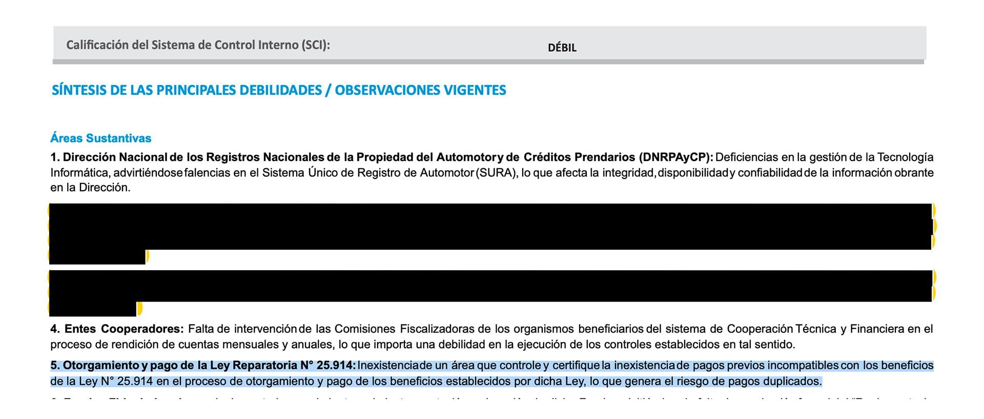 Auditoria SIGEN Ministerio de Justicia