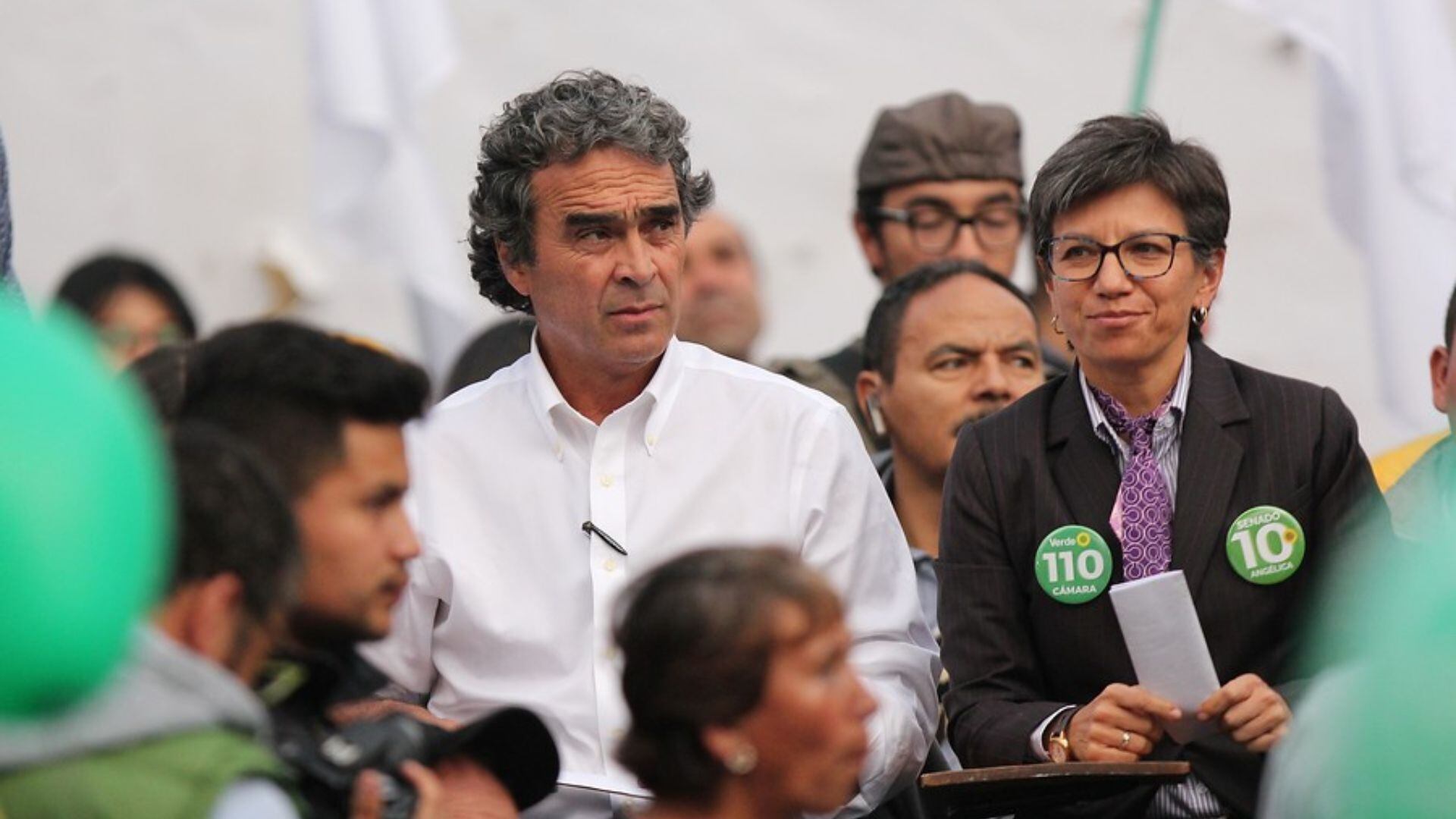 En la foto: Sergio Fajardo (Izquierda) y Claudia López (derecha). (Colprensa - Álvaro Tavera)