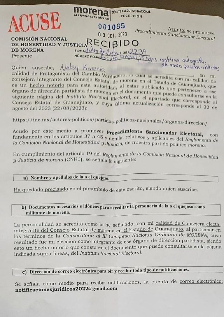 Denuncia presentada contra Ricardo Sheffield Padilla (La Silla Rota)