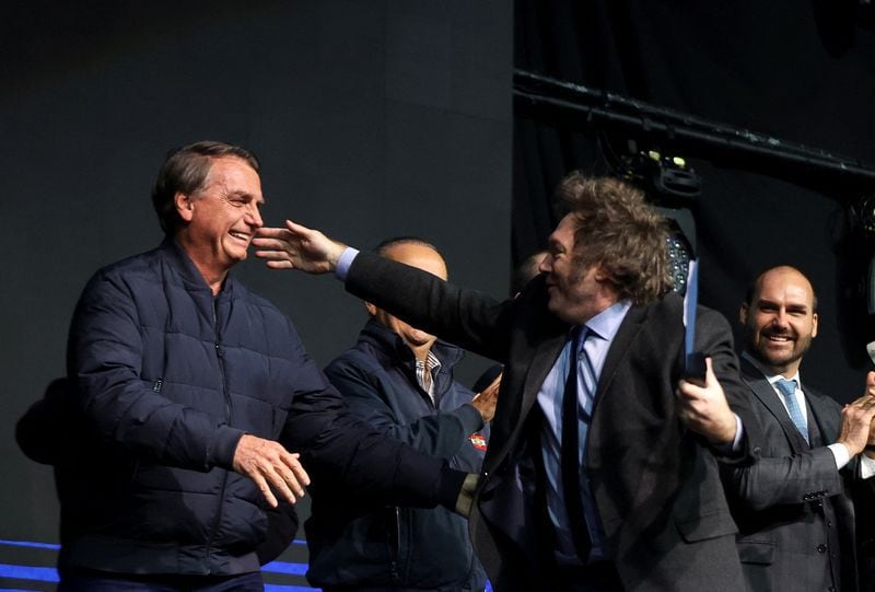 El presidente Javier Milei en un acto en Brasil junto al expresidente, Jair Bolsonaro /REUTERS/Anderson Coelho