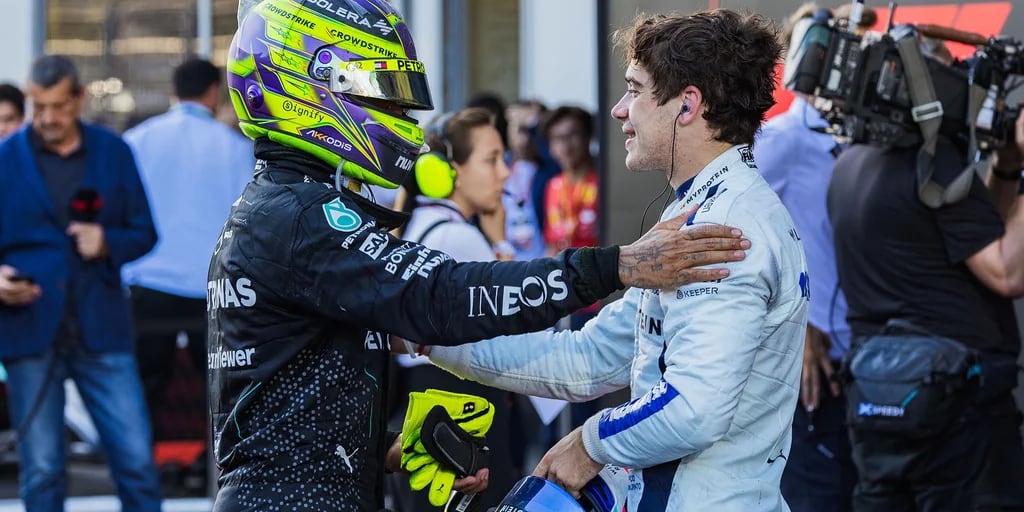 Se conoció el video del saludo de Lewis Hamilton a Colapinto en el GP de Azerbaiyán: el mensaje del piloto argentino tras el encuentro