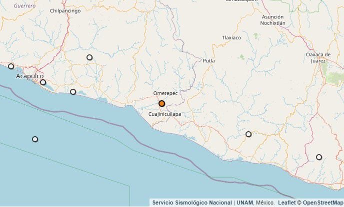 El Servicio Sismológico Nacional reportó un temblor en Guerrero.
(SSN)