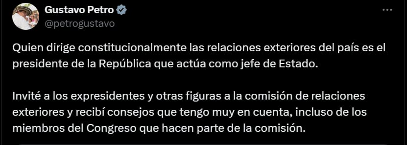 Petro responde a senadores que piden reconocer a Edmundo González como presidente de Venezuela - crédito @petrogustavo/X