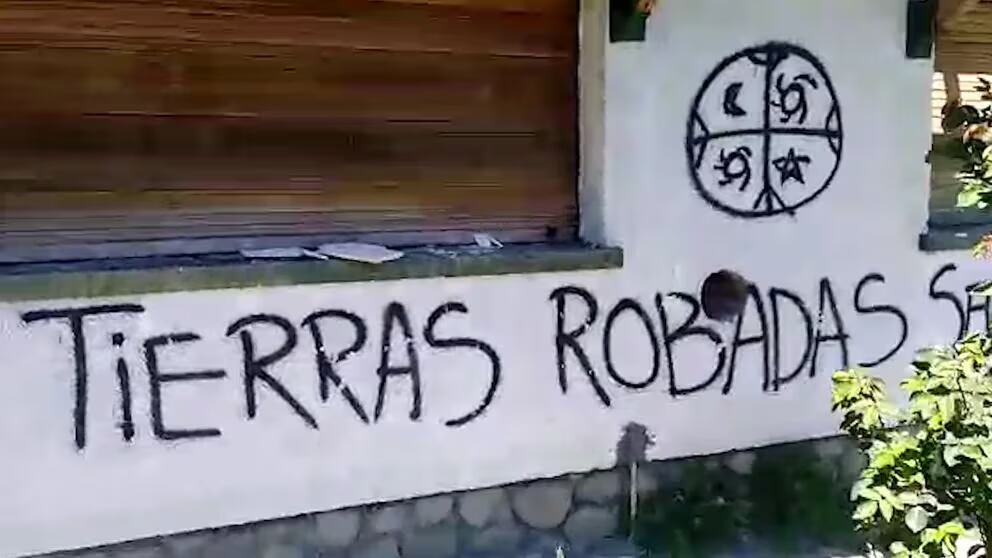 Escuela vandalizada por mapuches