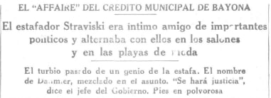 La millonaria estafa de Stavisky fue un escándalo de proporciones en Europa.