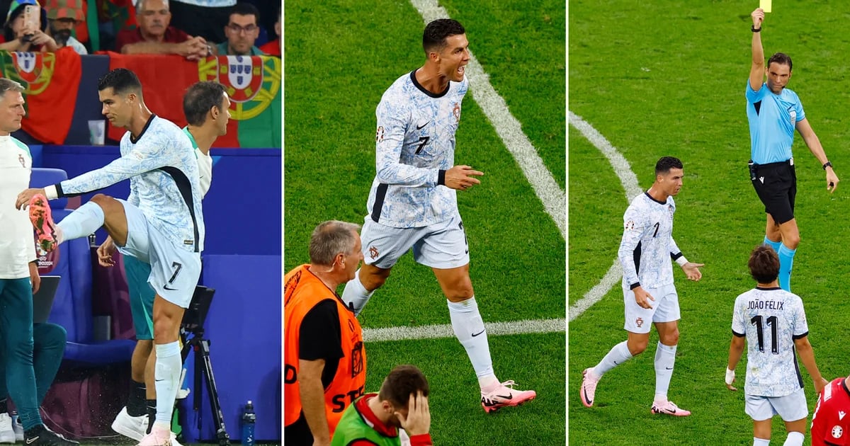 A fúria de Cristiano Ronaldo durante a derrota histórica de Portugal contra a Geórgia: o gesto polêmico durante sua substituição