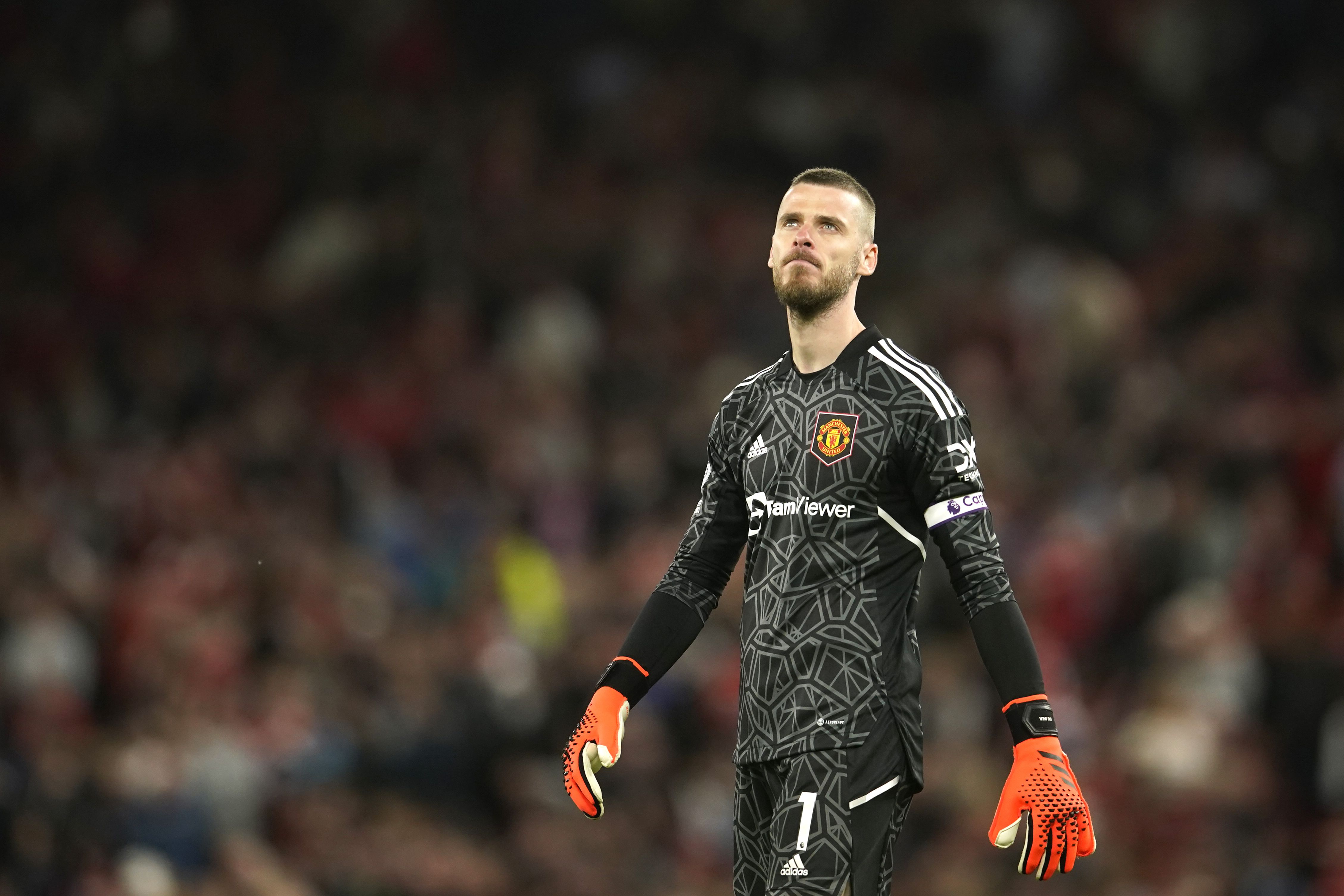 De Gea en un partido con el United (AP Foto/Dave Thompson)