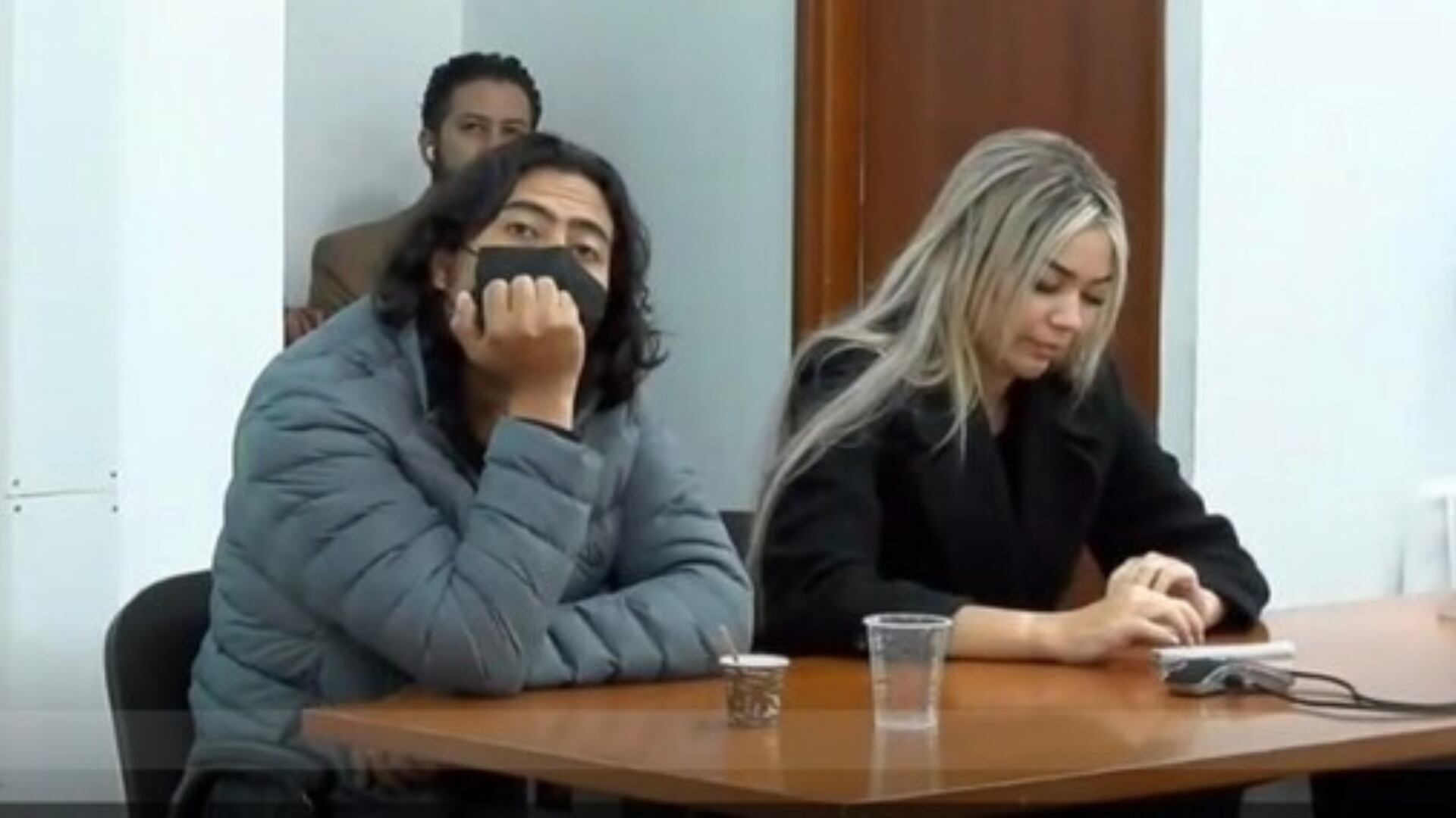 Day Vásquez y Nicolás Petro en audiencia - crédito Colprensa