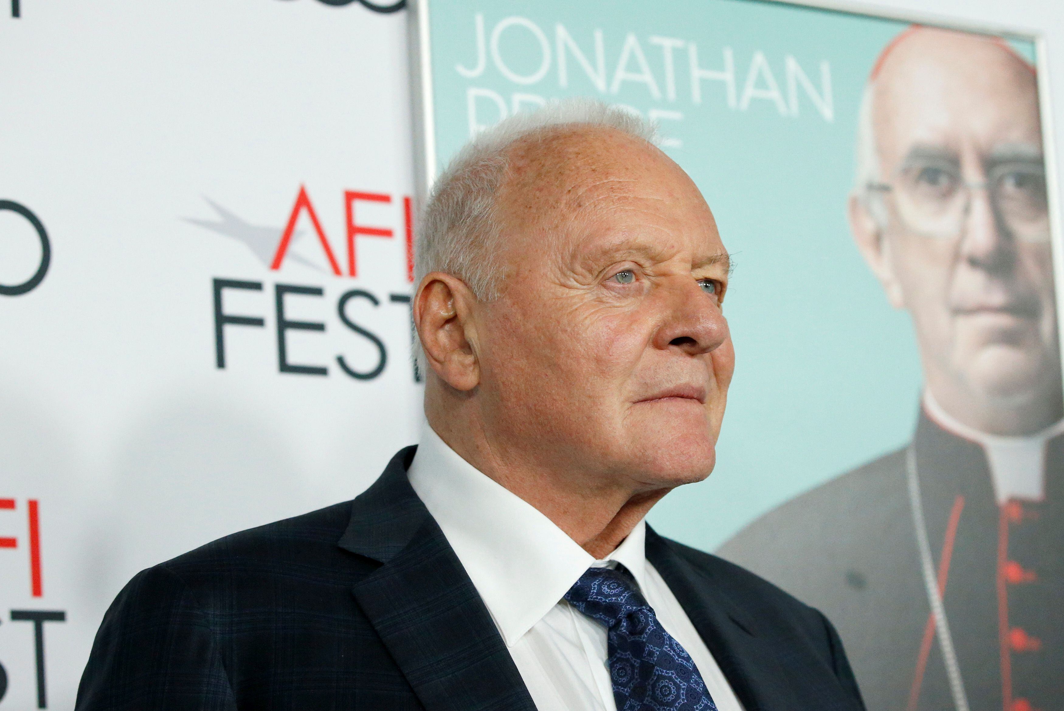 Anthony Hopkins en la premiere de "Los dos Papas", en Los Ángeles en noviembre de 2019 (Mario Anzuoni / Reuters)