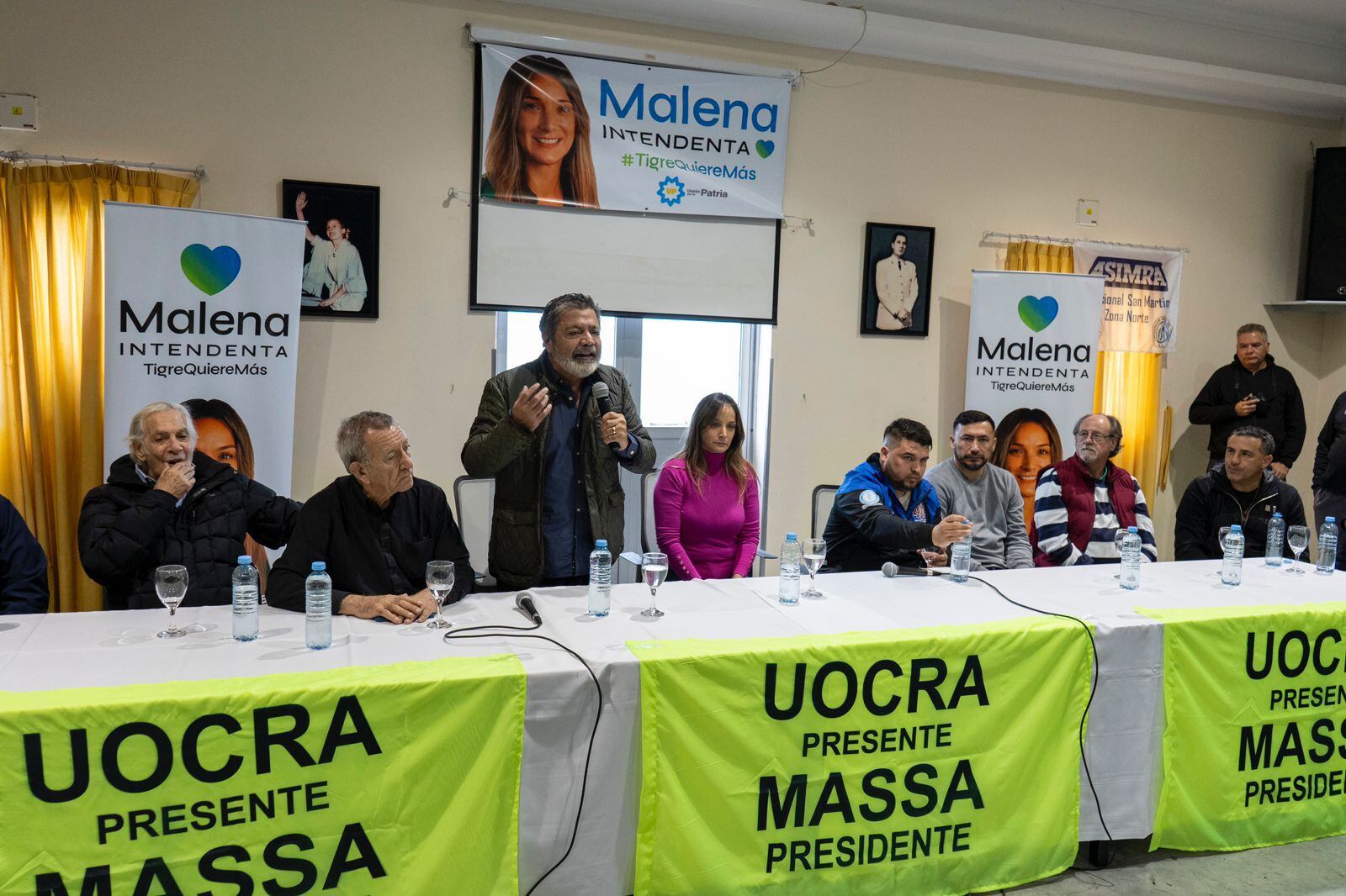 Malena Galmarini con la UOCRA