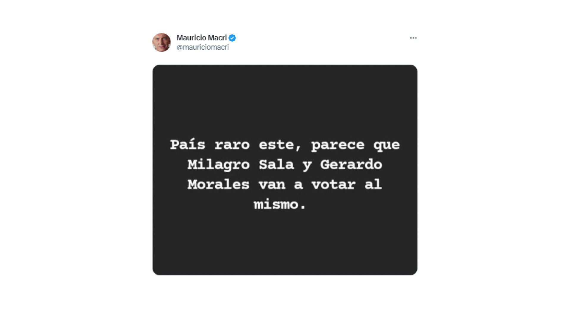 El mensaje de Mauricio Macri en X