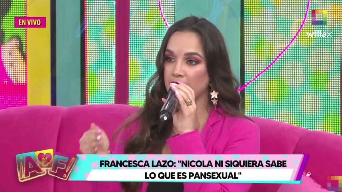 Francesca Lazo expareja de Nicola Porcella se refirió a la sexualidad