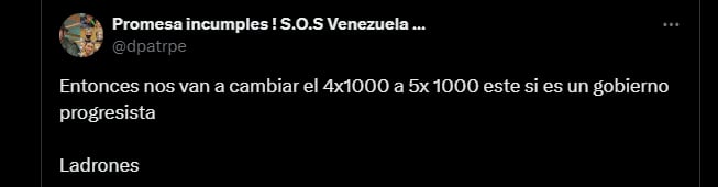 Usuarios de redes sociales criticaron supuesto incremento del 4x1000 del Gobierno nacional - crédito Redes sociales/X