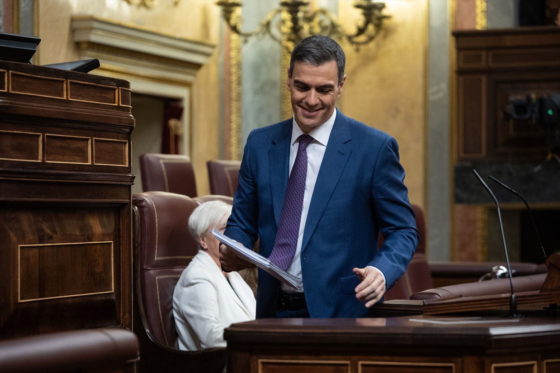 Sánchez en el Congreso de los Diputados. (Alejandro Martínez Vélez / Europa Press)