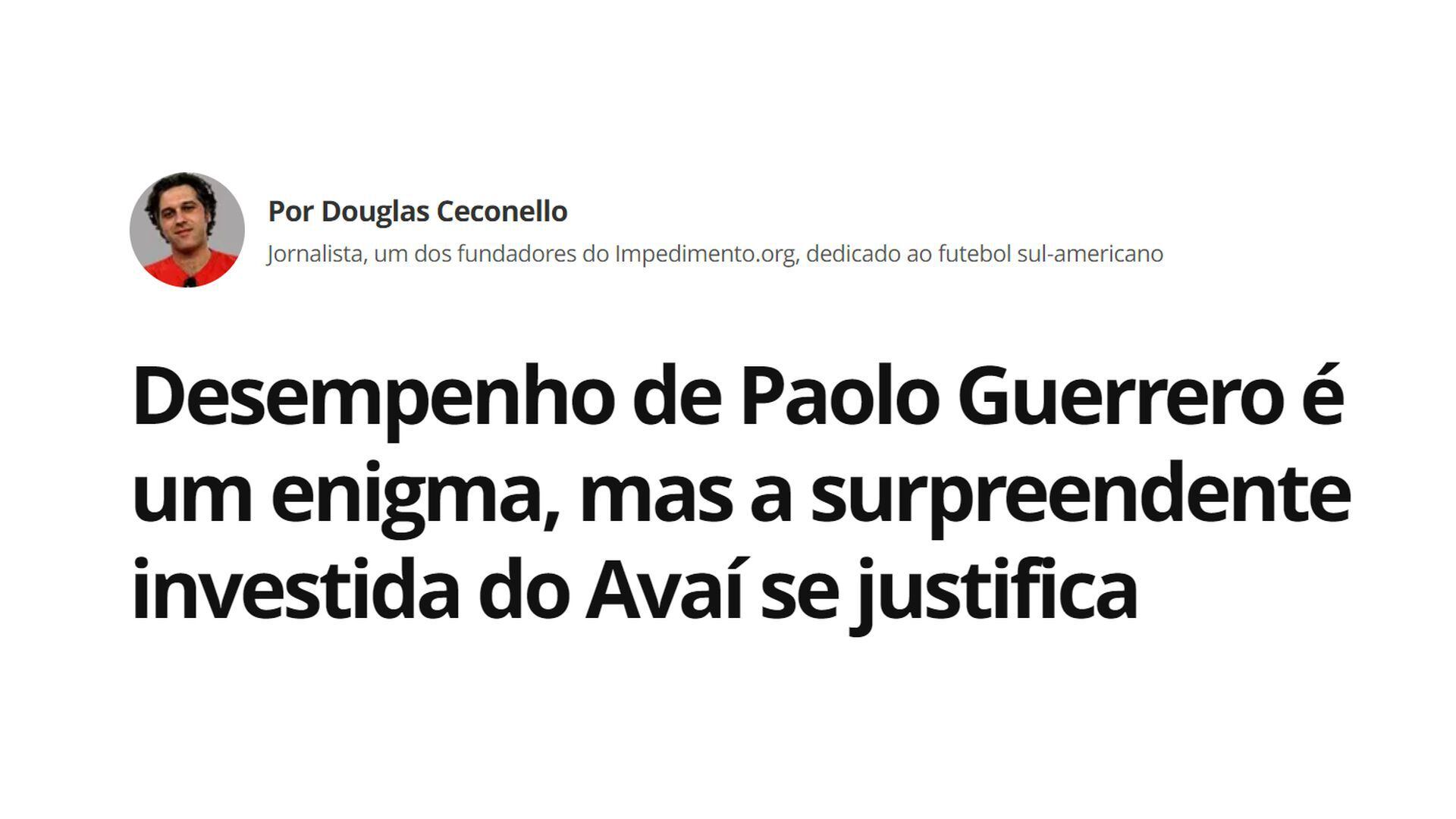 Paolo Guerrero Recibe Elogios Y Críticas A Poco De Firmar Por Avaí De