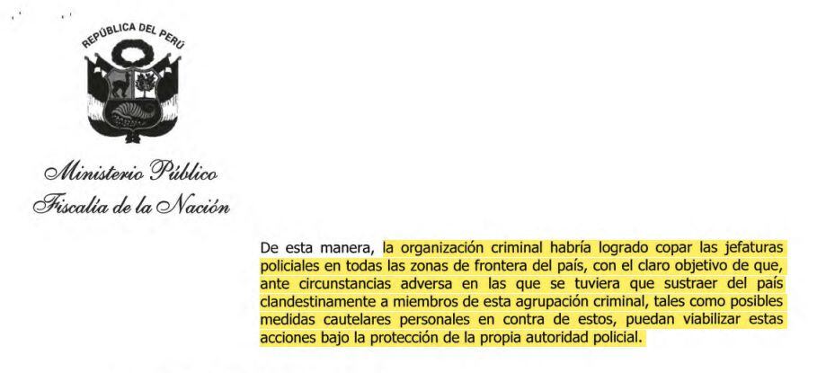 Tesis de la Fiscalía para tener influencia en los procesos de ascensos de la PNP.