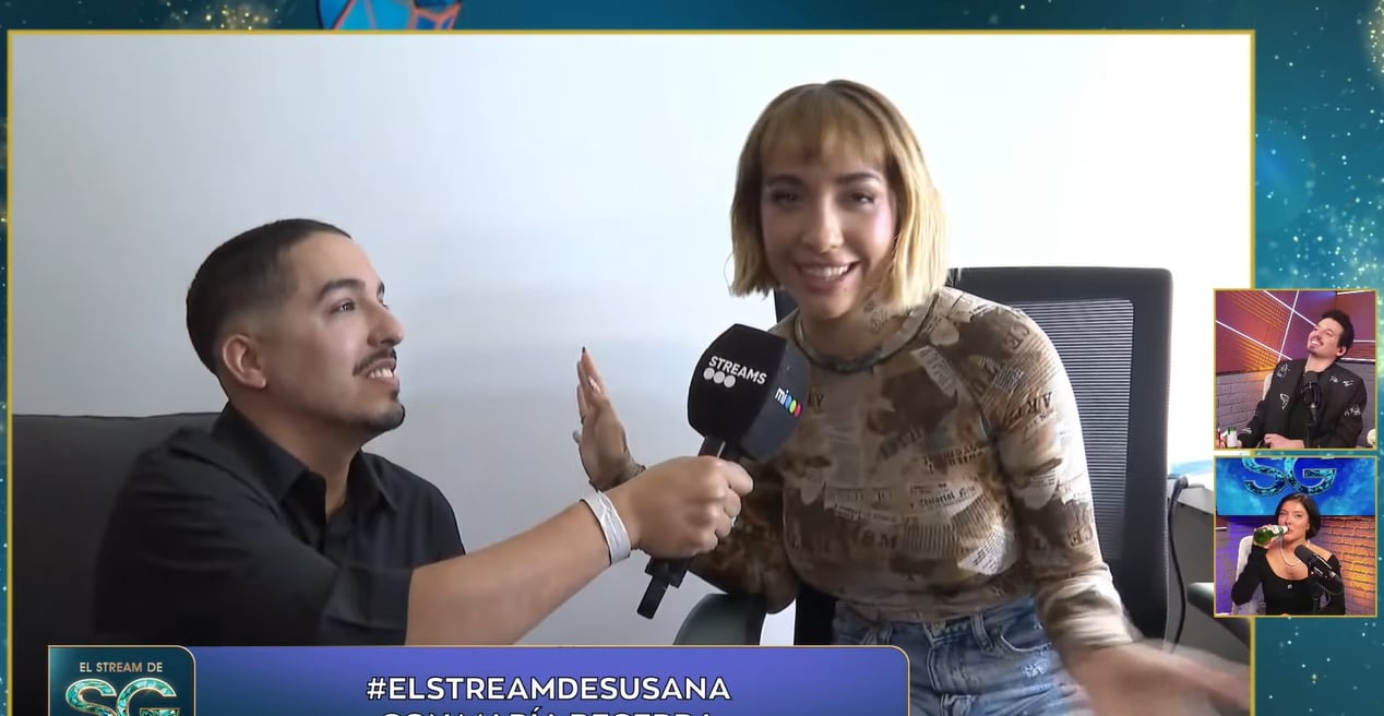 María Becerra antes de su entrevista con Susana