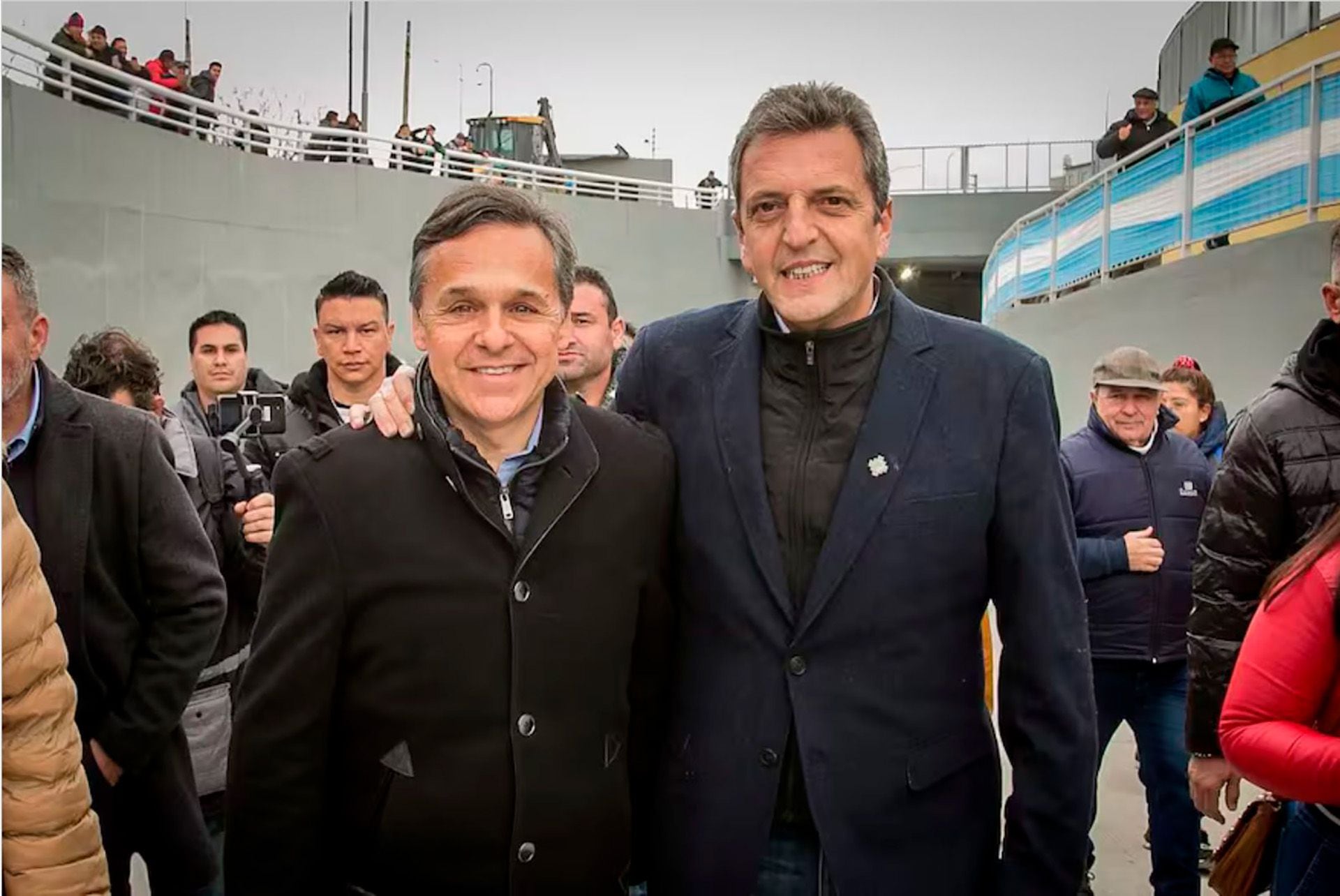 Diego Giuliano junto a Sergio Massa