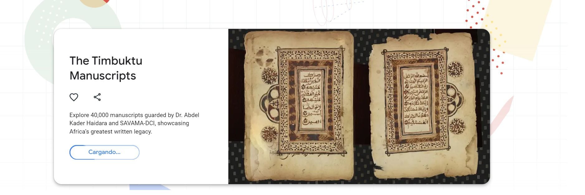 Los manuscritos de Tombuctú en Google Arts