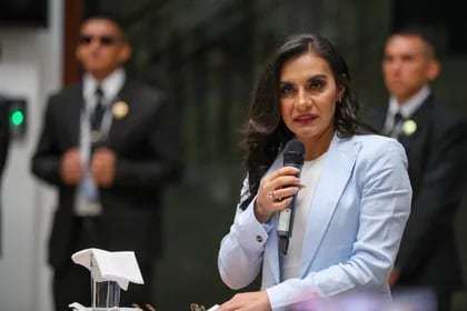 La vicepresidenta de Ecuador, Verónica Abad, públicamente confirmó la ruptura con el mandatario. (EFE/José Jácome)
