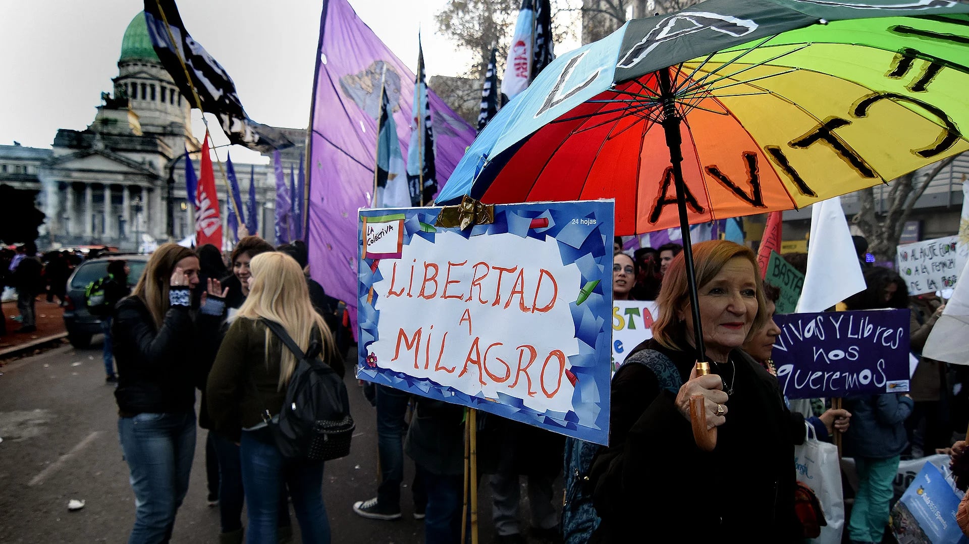 Los organizadores estiman que 150 mil personas marcharon en la Ciudad de Buenos Aires (Nicolás Stulberg)